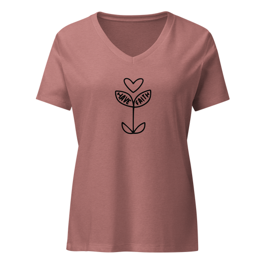 Have Faith Women’s V-neck Tee