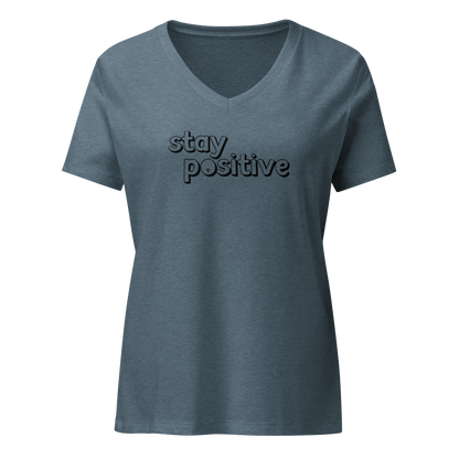 Stay Positive Women's V-neck Tee