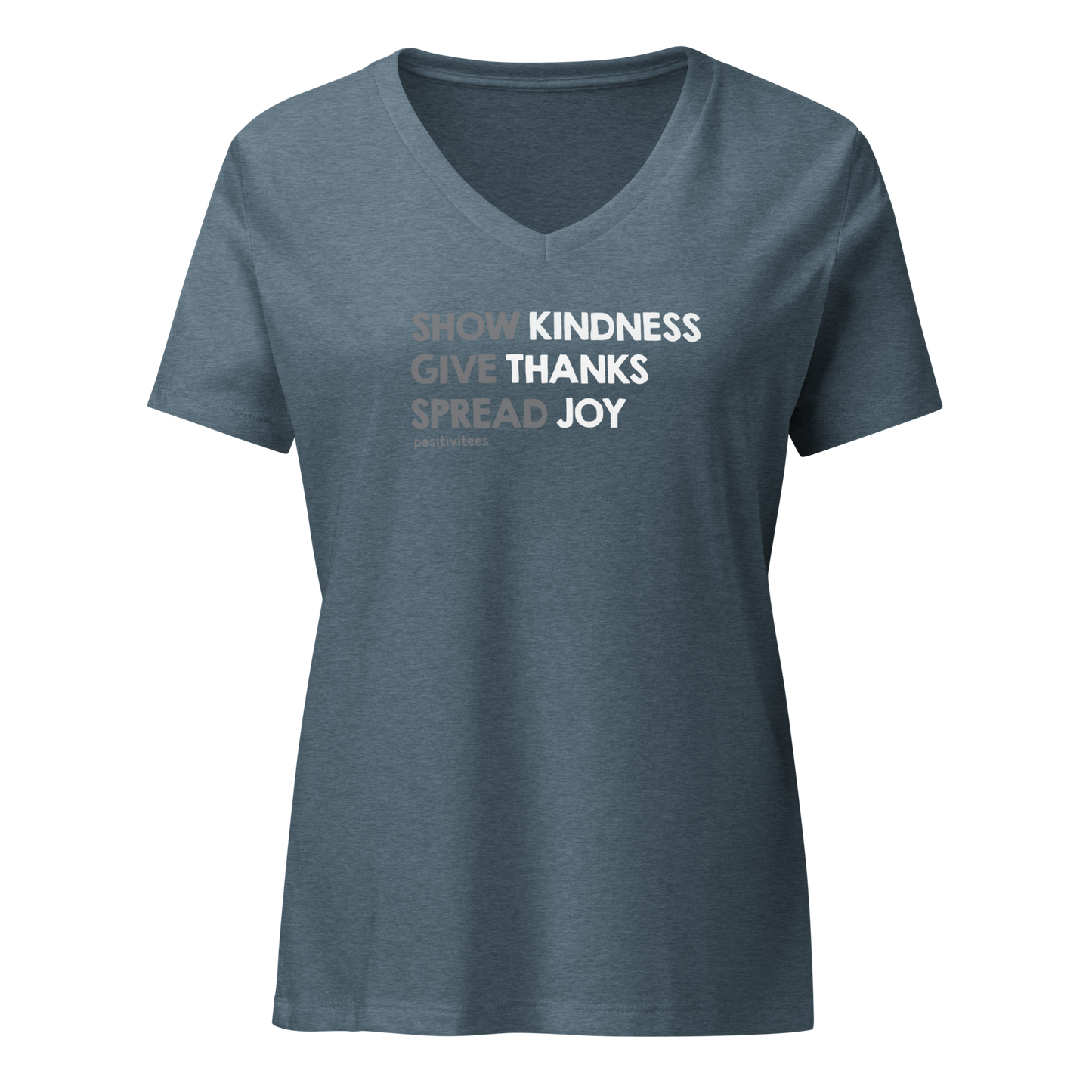 Kindness, Thanks, Joy Women’s V-neck Tee