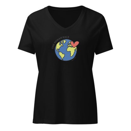 One Human Race Women’s V-neck Tee