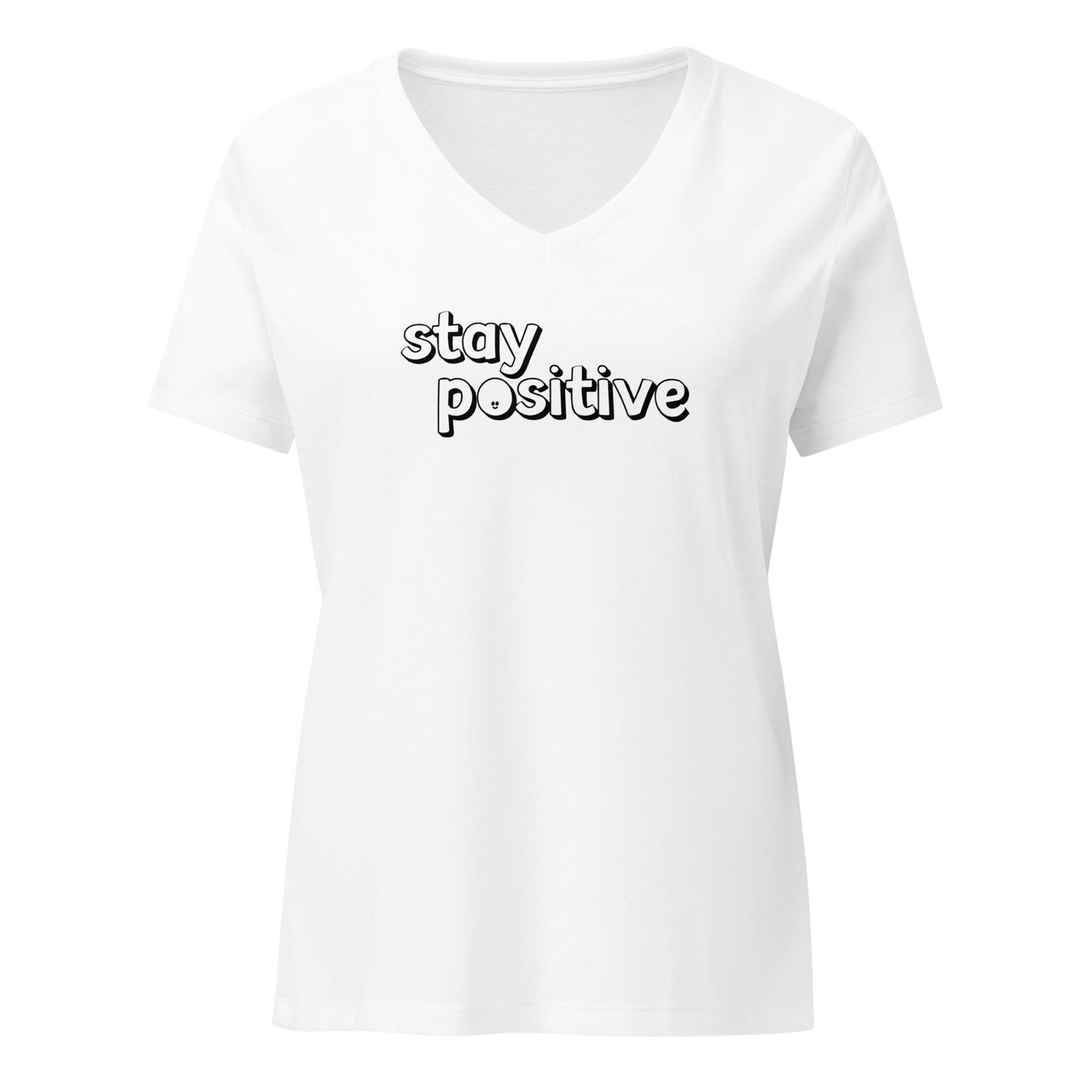 Stay Positive Women's V-neck Tee