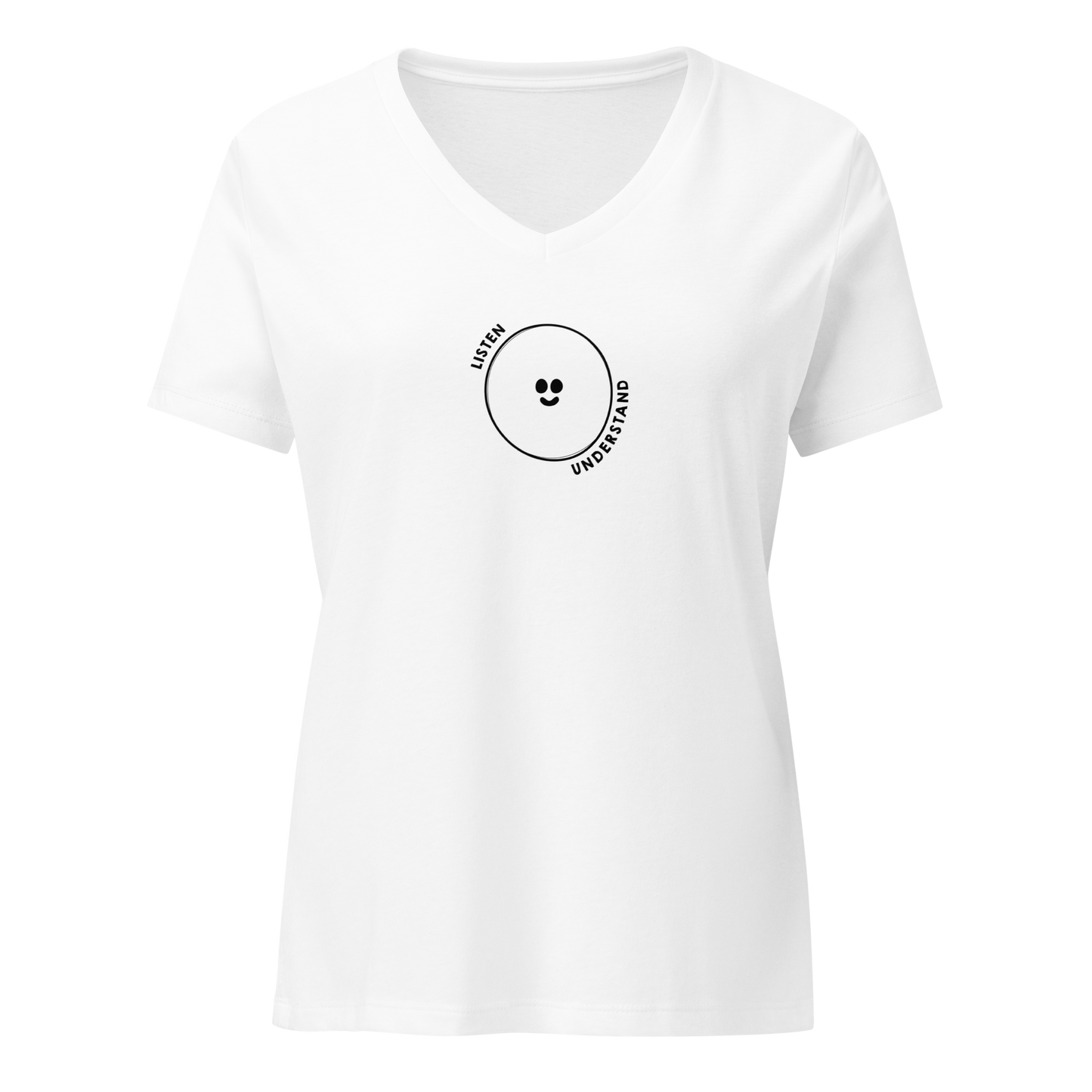 Listen, Understand Women’s V-neck tee