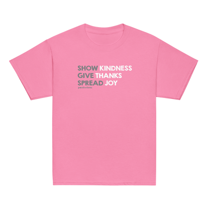 Kindness, Thanks, Joy Kids Tee